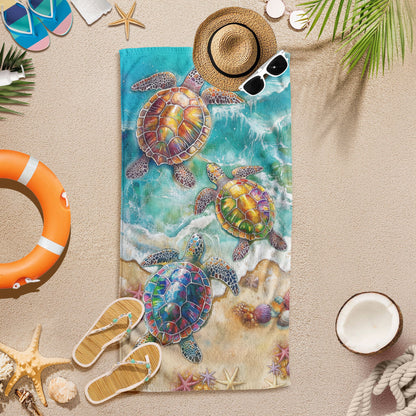 Beach Towel with Sea Turtle LHB130HVN
