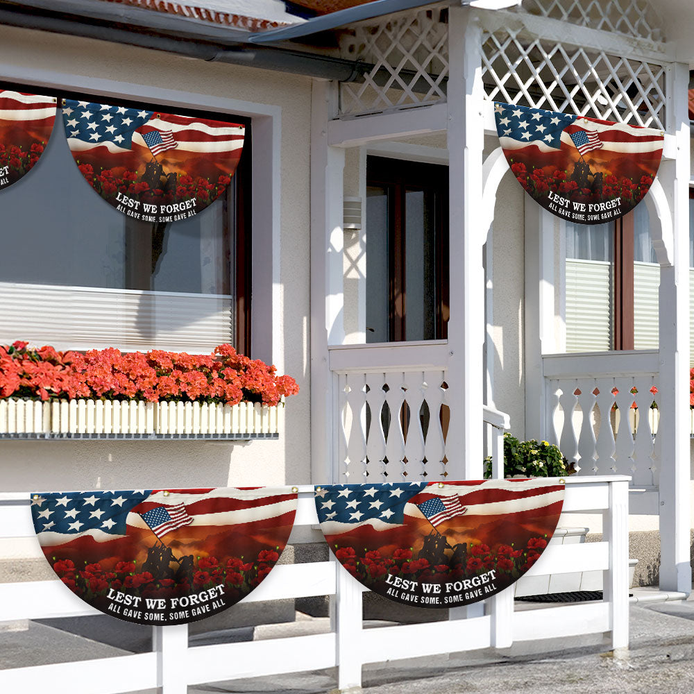 Lest We Forget Memorial Day U.S. Veteran Non-Pleated Fan Flag LHB06LPN