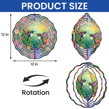 Hummingbird Spring Flower Wind Spinner TQN4625WS