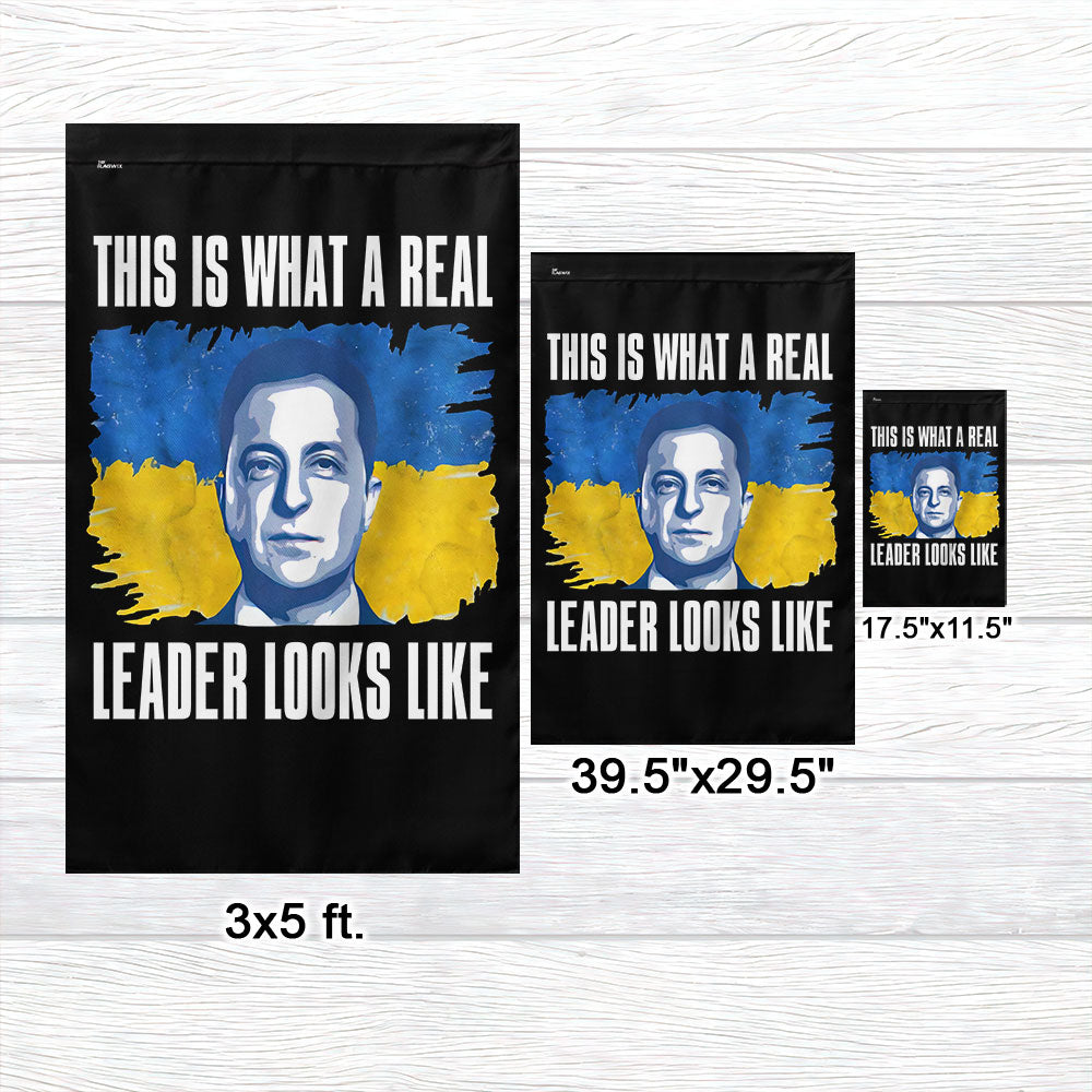 Support Ukraine Flag This Is What A Real Leader Looks Like Flag MLN5333TDH