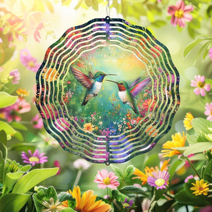 Hummingbird Spring Flower Wind Spinner TQN4625WS