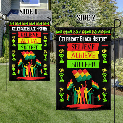 Black History Month Believe  Achieve Succeed Flag MLN840F