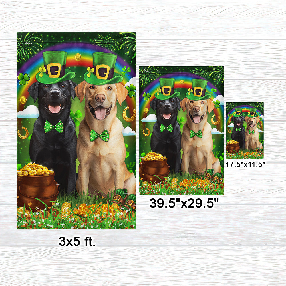 Labrador Retrieve Happy Saint Patrick's Day Irish Flag TPT2629NGT