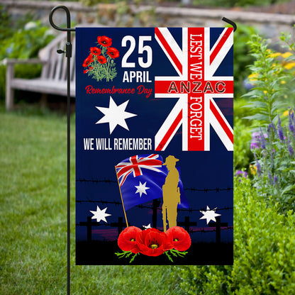 Anzac Day Australia Flag Lest We Forget 25 April We Will Remember LNH050F
