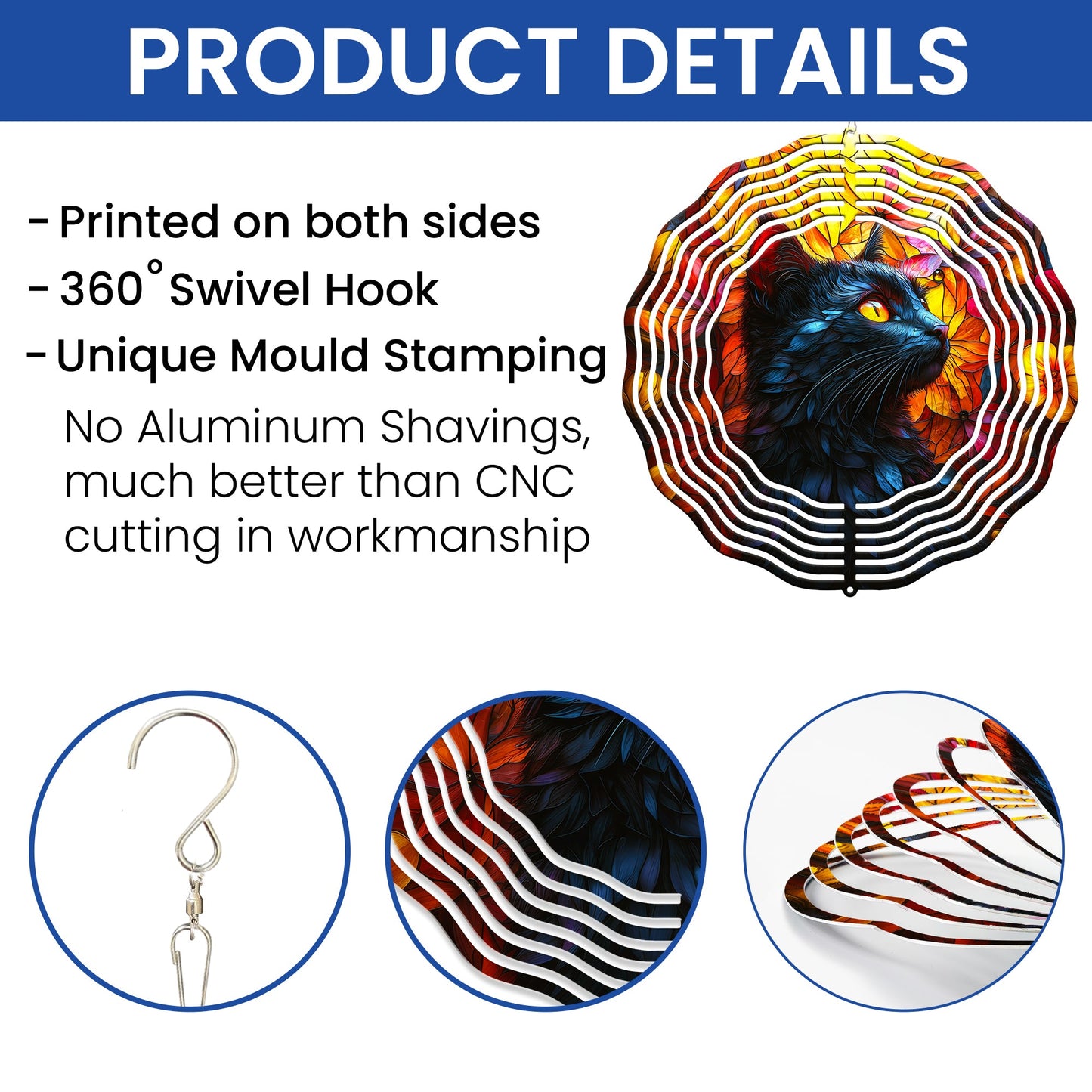 Black Cat Wind Spinner VTM990WS