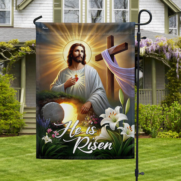 Easter Cross Resurrection He Is Risen Flag MLN5281TNB