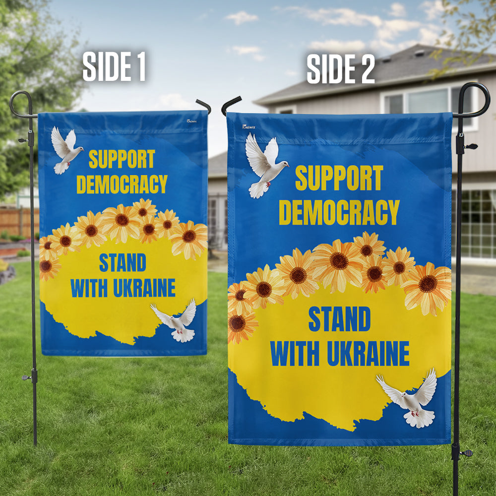 Stand with Ukraine Support Democracy Flag MLN5334PMN