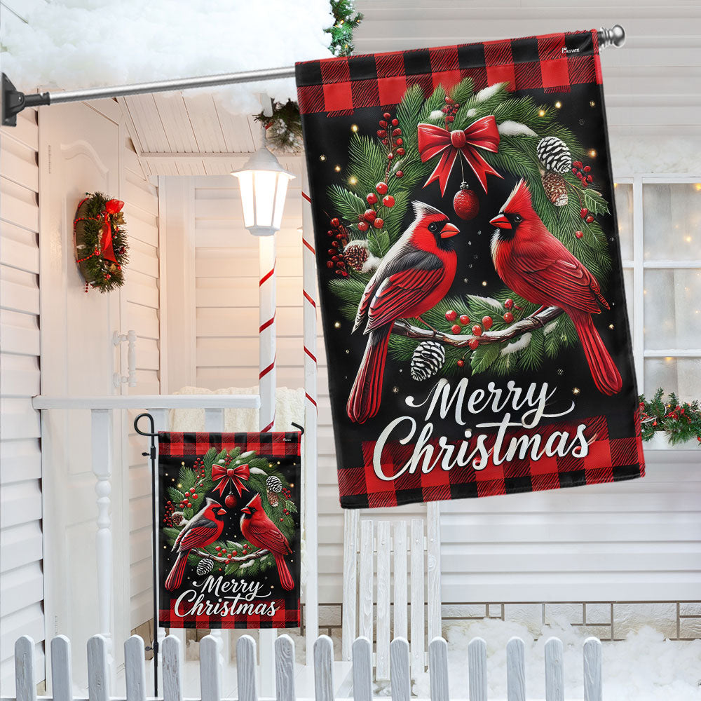 Cardinal Merry Christmas Flag MLN3787F