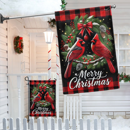 Cardinal Merry Christmas Flag MLN3787F