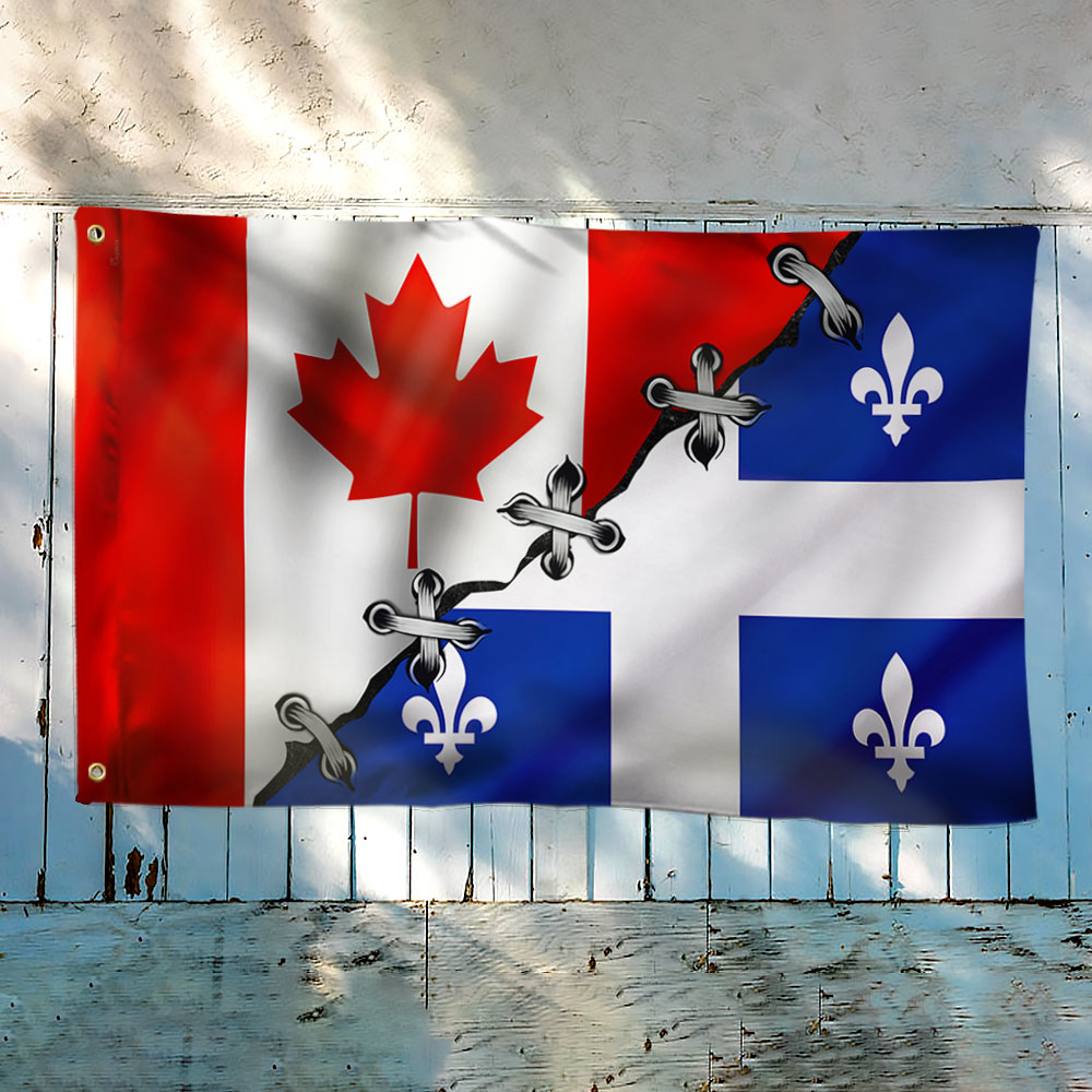 Canadian Quebec Grommet Flag QNN196GFv1