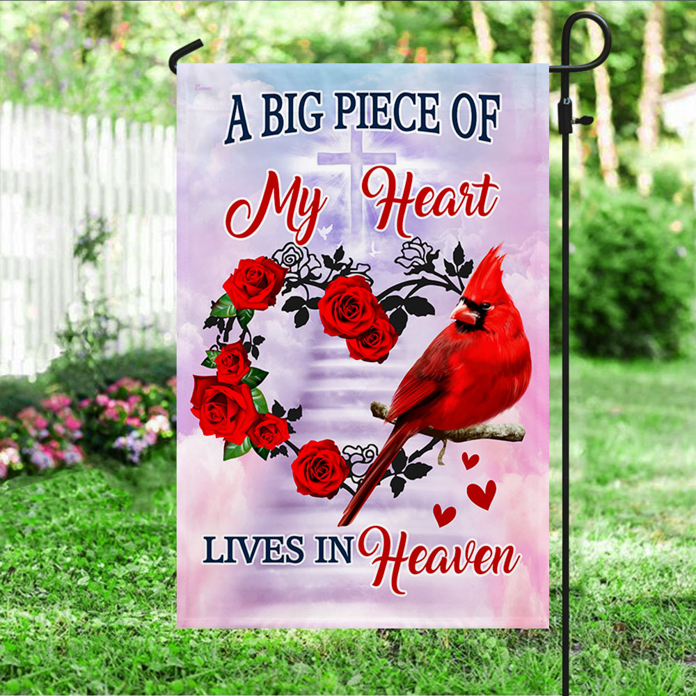 Cardinal Flag, A Big Piece Of My Heart Lives In Heaven QNN540Fv3