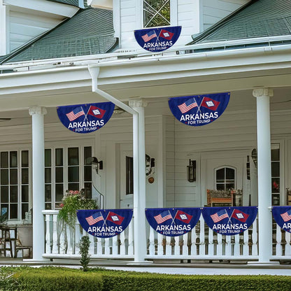 Arkansas For Trump 2024 Non-Pleated Fan Flag MLN3405FLv2