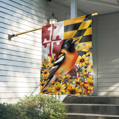 Maryland Baltimore Oriole And Black-eyed Susan Flag MLN6028LPN