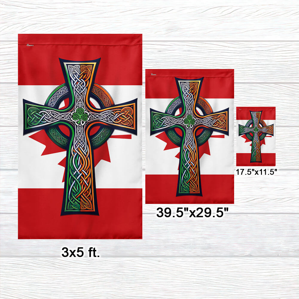 Irish Celtic Knot Cross St. Patrick’s Day Canada Irish Canadian Flag TPT2609F