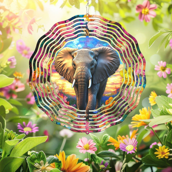 Elephant Wildflowers Wind Spinner MLN4946WS