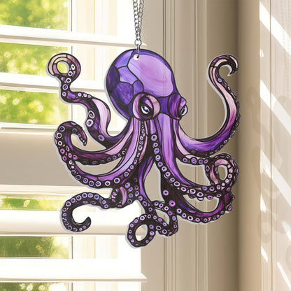 Octopus Suncatcher Acrylic Window Hanging MLN4335HVN
