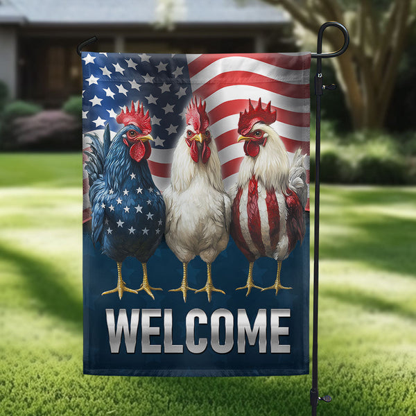 Flagwix American Flag - Patriotic Chicken 4th of july Flag MLN5944LPN