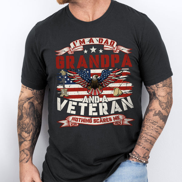 4th of july Gifts, Eagle With American Flag Tee, Veteran Dad T-Shirt VTM89HVN