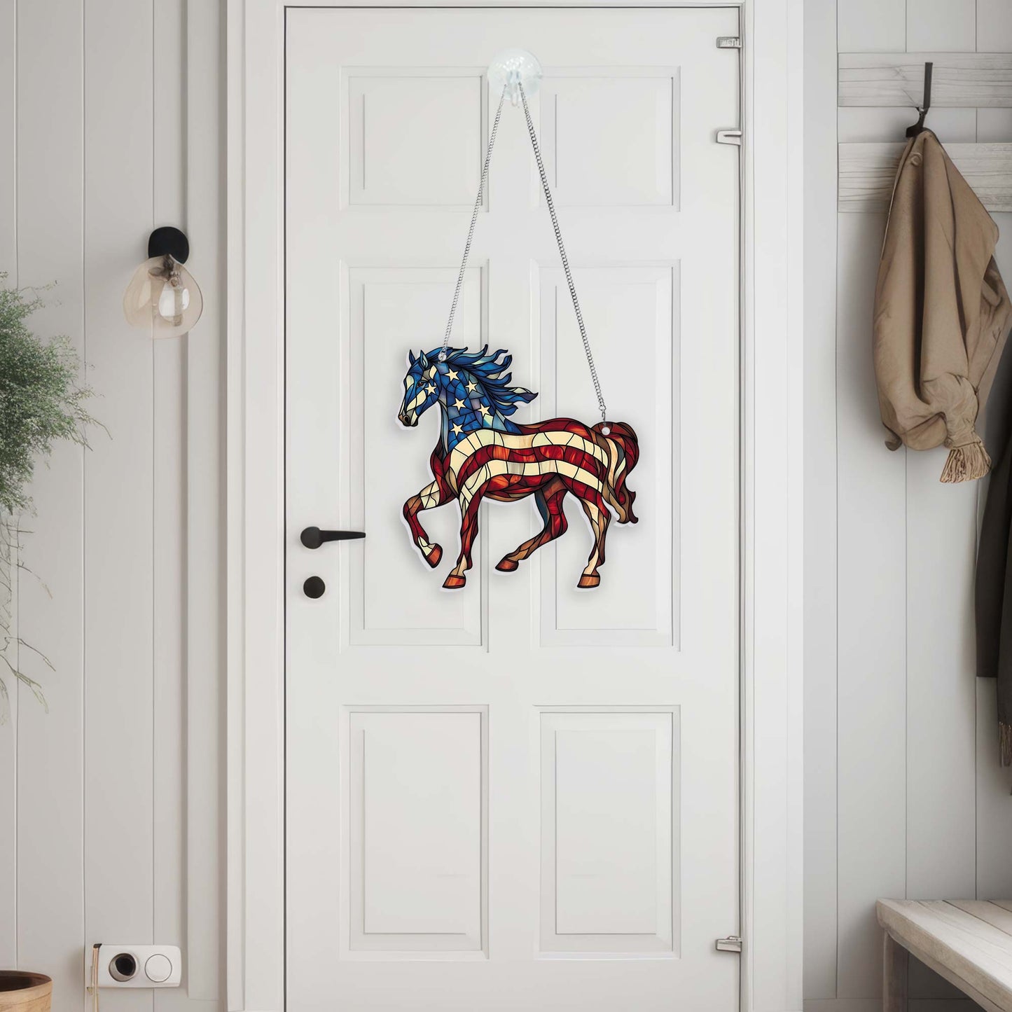 Patriotic Horse 4th Of july Suncatcher Window Hanging TQN5462PMN