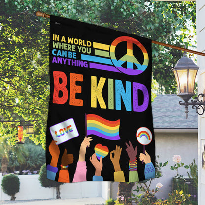 Be Kind LGBT Pride Peace Sign Flag MLN3174F