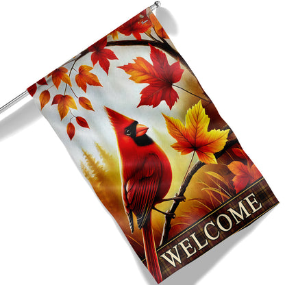 Cardinal Welcome Fall Flag TQN3527F