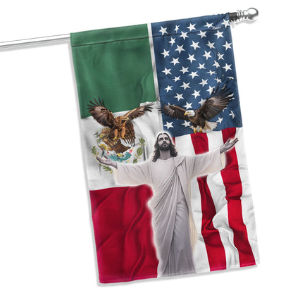Mexico Ameica Together Mexico America Patriot Flag PHB19LPN