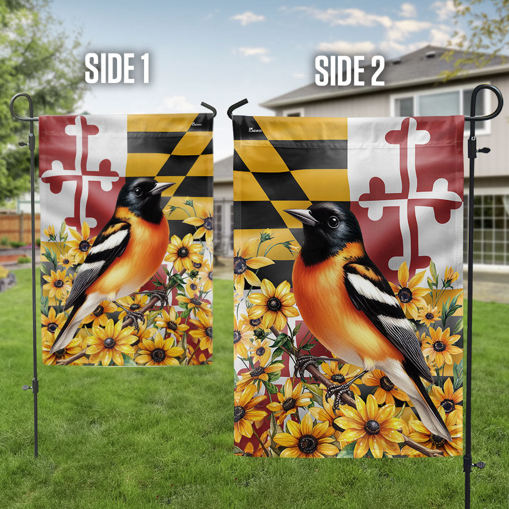 Maryland Baltimore Oriole And Black-eyed Susan Flag MLN6028LPN