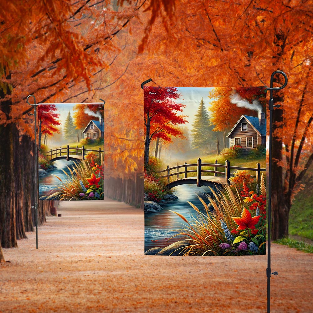 Beautiful Fall Nature Scenery Flag TQN3794F