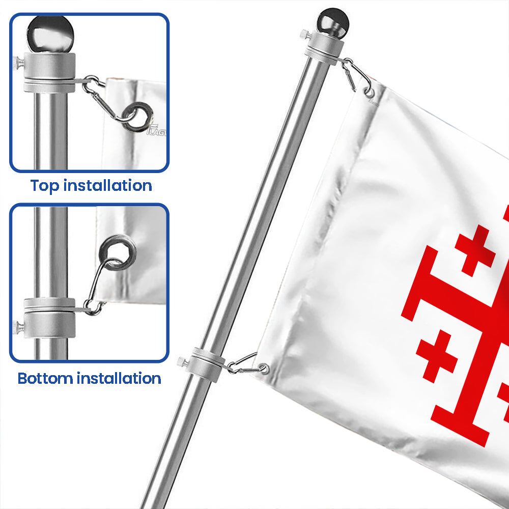 Jerusalem Catholic Cross Flag Crusader Grommet Flag TQN5404NTH