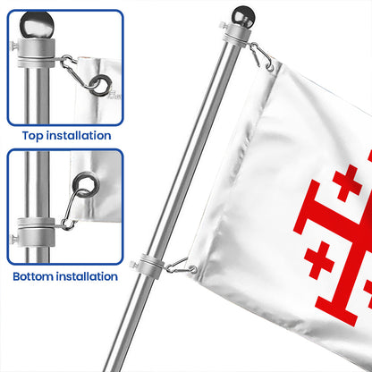 Jerusalem Catholic Cross Flag Crusader Grommet Flag TQN5404NTH