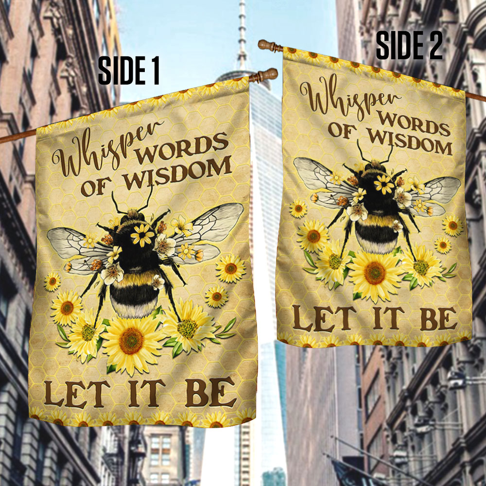 Bee Hippie Flag Whisper Words Of Wisdom Let It Be MLN358F