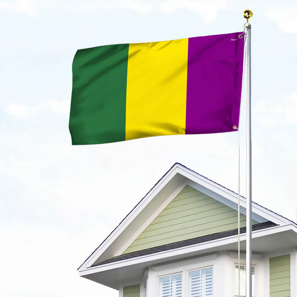 Mardi Gras Grommet Flag TPT2676GF