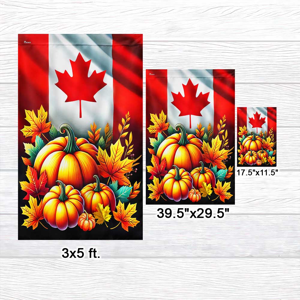 Autumn Pumpkins Canadian Fall Flag MLN3750F