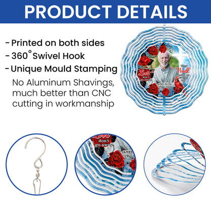 Personalized In Memory Of A Beloved One In Heaven, For Mom, Dad, Grandma, Grandpa Cardinal Wind Spinner TPT2648TNB