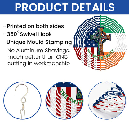 Personalized Irish Celtic Knot Cross St. Patrick’s Day Irish Wind Spinner TPT2649TNB