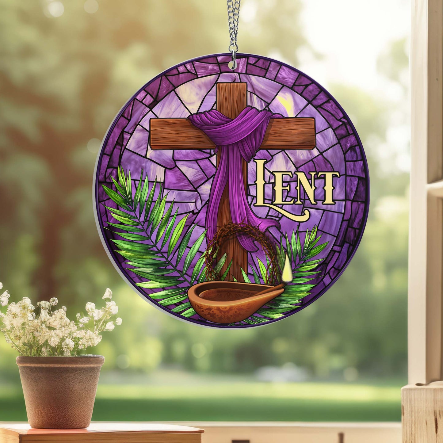 The Season of Lent Easter Acrylic Suncatcher Window Hanging Sign TQN4890HVN