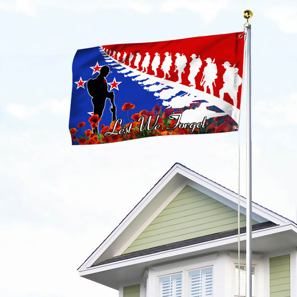 Anzac Day Remembrance Day Grommet Flag Lest We Forget THB3392GFv1