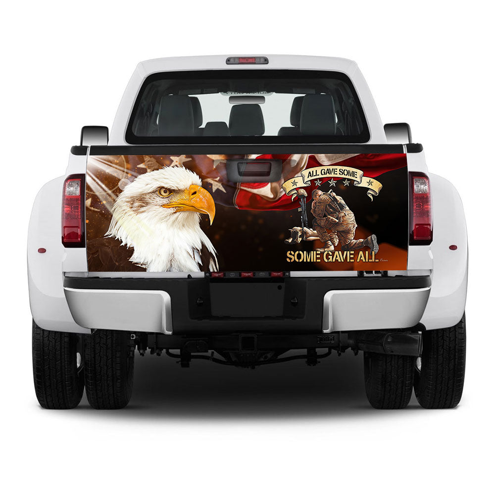 All Gave Some Some Gave All Eagle Veteran Truck Tailgate Decal Sticker Wrap LHA1768TD