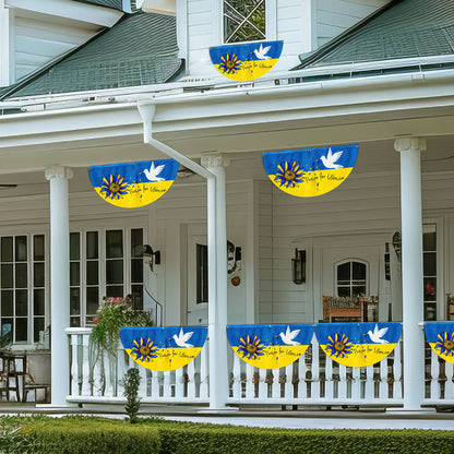 Peace For Ukraine Non-Pleated Fan Flag TQN4935LTH