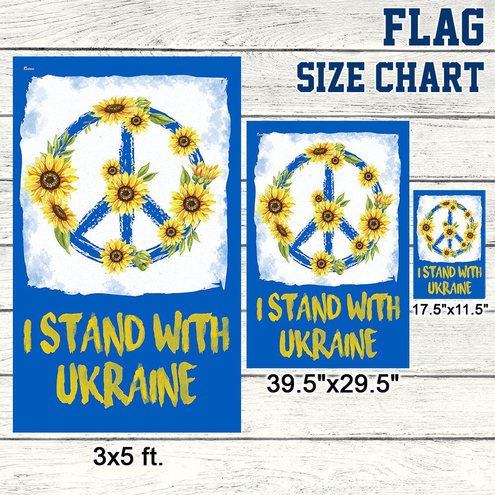 I Stand With Ukraine Peace Sign Support Ukraine Flag TQN4931NTH