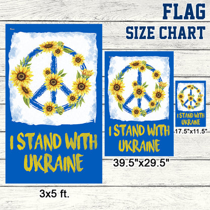 I Stand With Ukraine Peace Sign Support Ukraine Flag TQN4931NTH