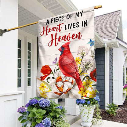 Cardinal A Piece Of My Heart Lives In Heaven Flag MLN1255F