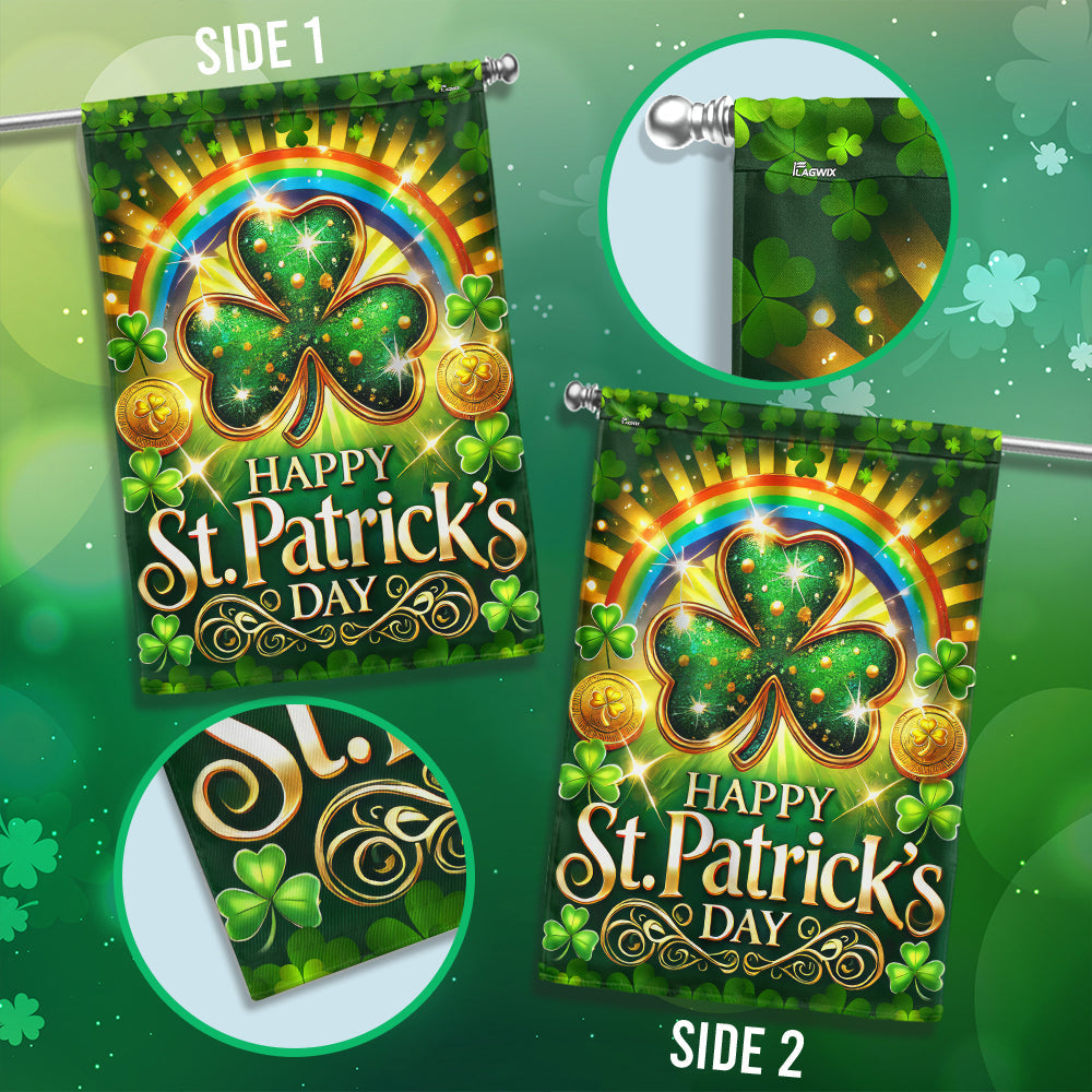 Shamrock Happy St. Patrick's Day Flag MLN5012F