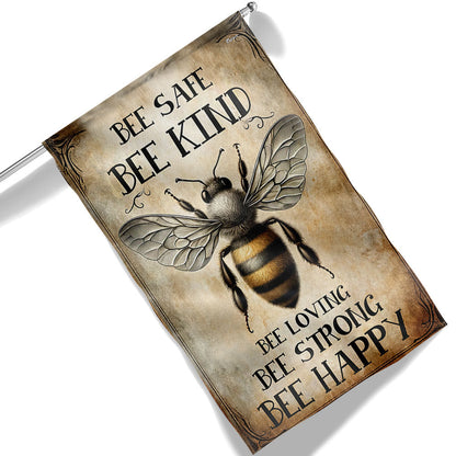 BEE Vintage Flag Bee Strong Bee Happy Bee Kind MLN2965F