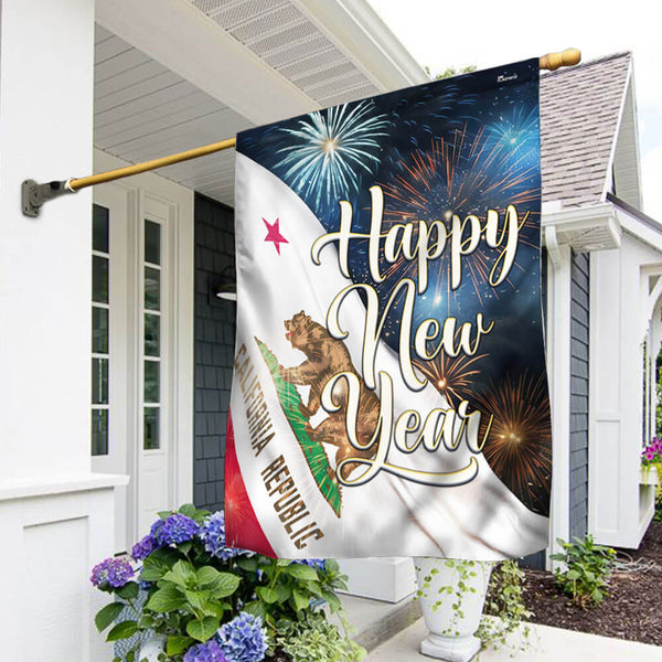 Happy New Year California Flag TPT1474Fv1