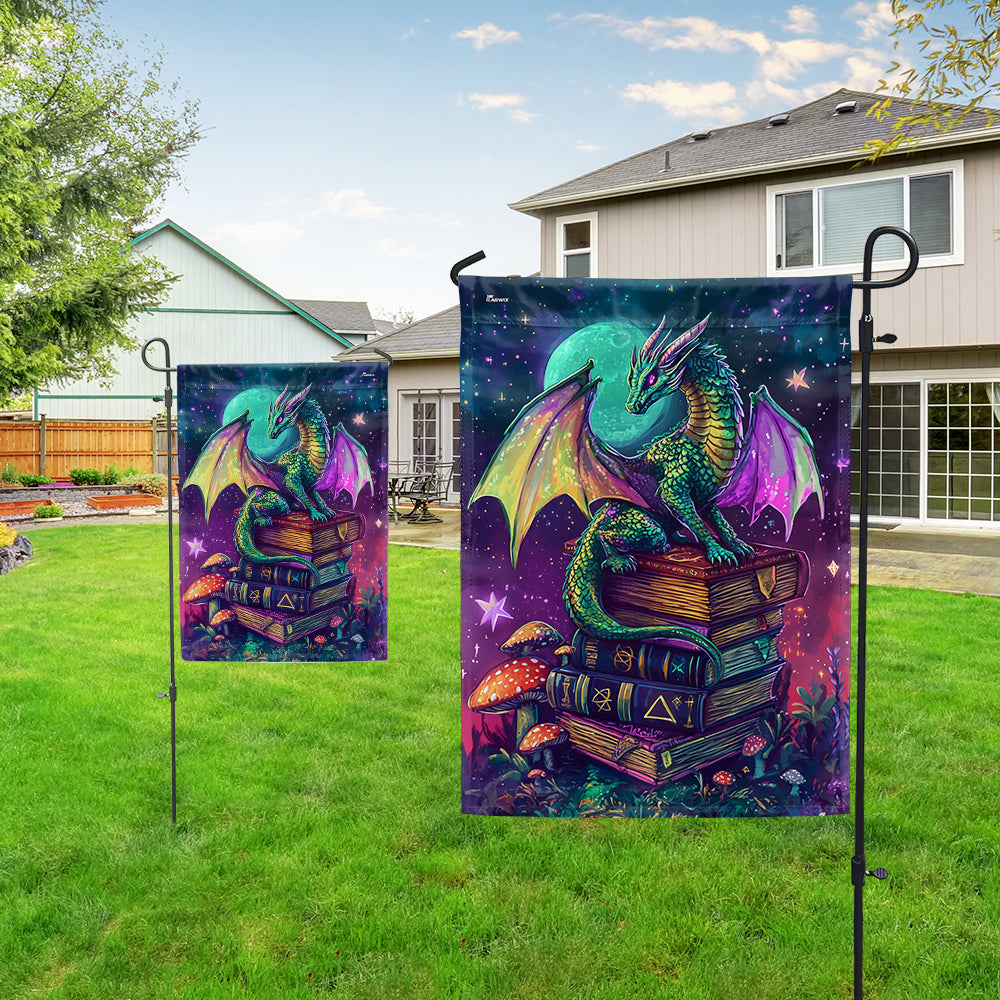 Book Dragon Fantasy Reader Flag TQN3680F