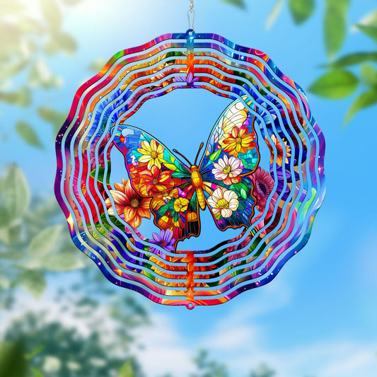 Butterfly Flowers Wind Spinner MLN4927WS