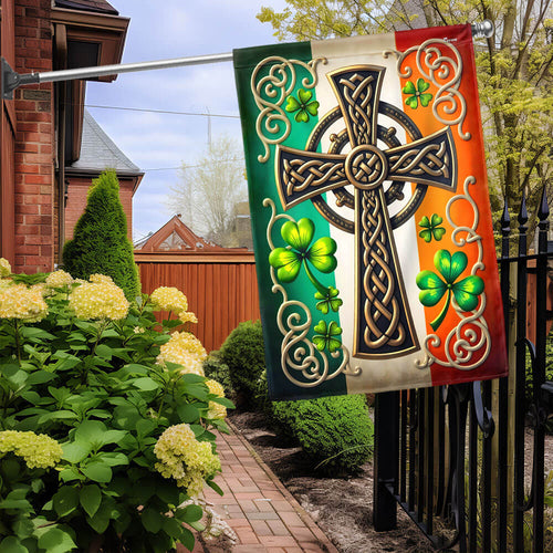 Irish Celtic Knot Cross St. Patrick’s Day Flag MLN5110TNB
