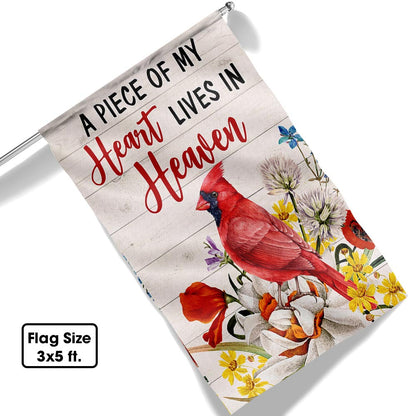 Cardinal A Piece Of My Heart Lives In Heaven Flag MLN1255F