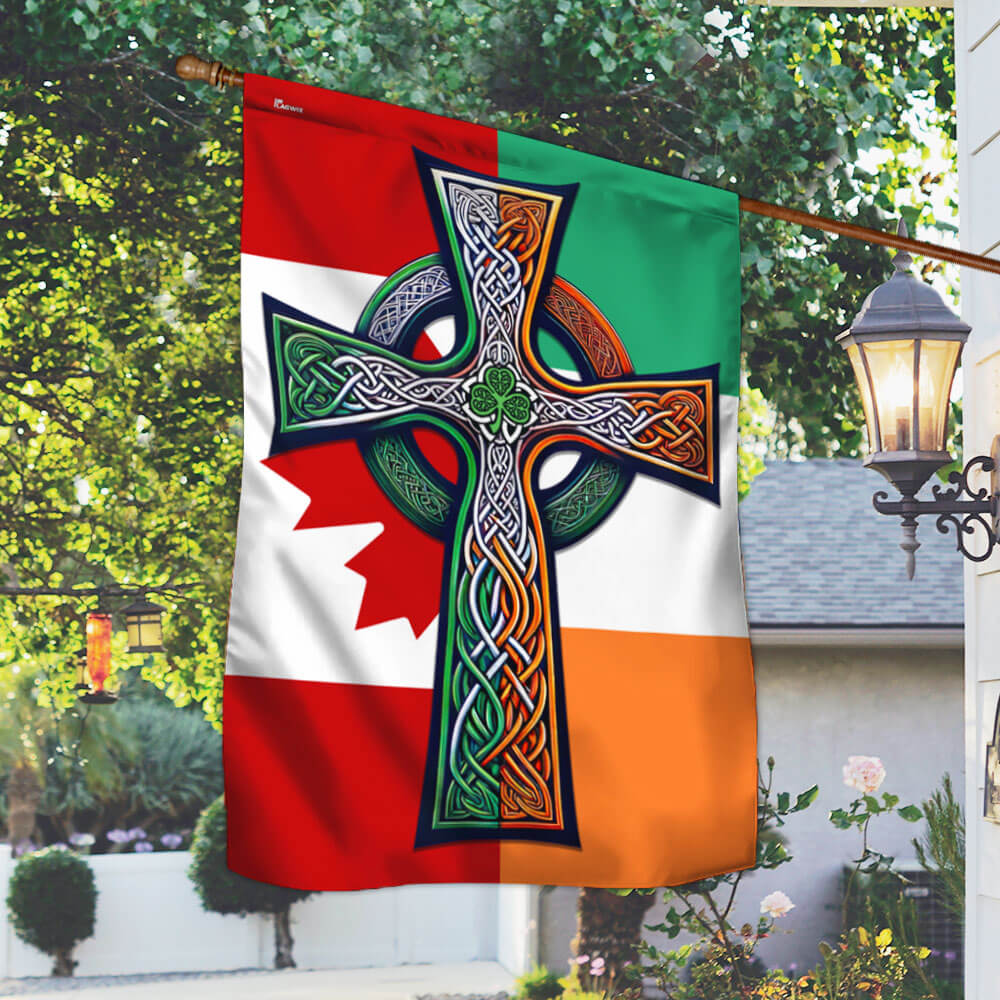 Irish Celtic Knot Cross St. Patrick’s Day Canada Irish Candian Flag TPT2608F